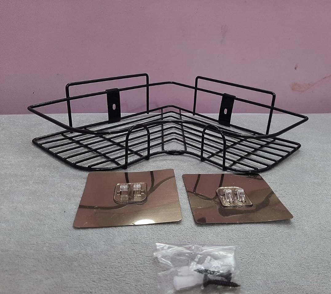 Metal Bathroom Corner Rack Storage Shelves