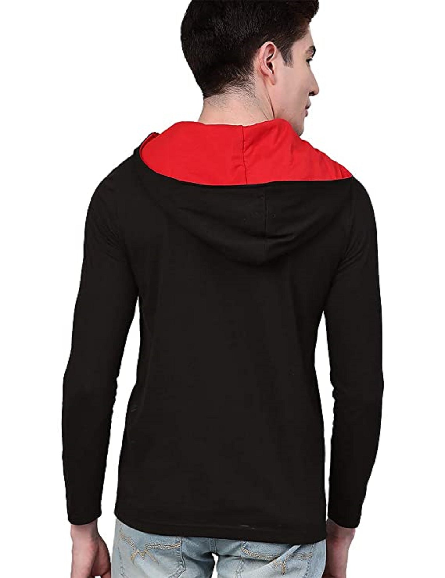 Mens Casual Cotton Color Block Hoodies